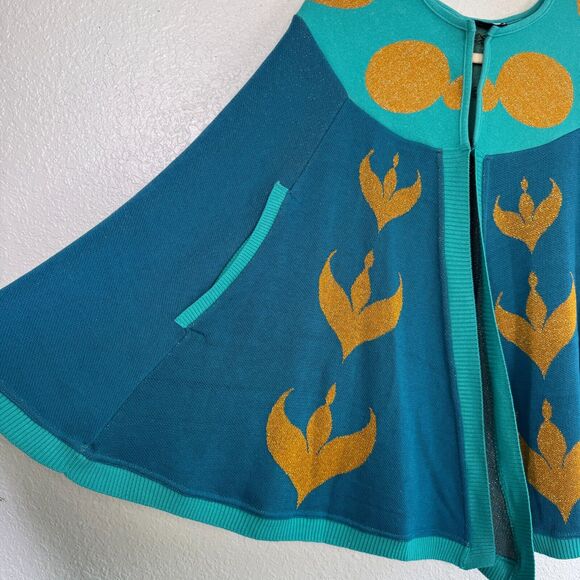 Elhoffer Design Cape Sweater Womens Russian Princess Knit Cardigan Costume Anya - Picture 7 of 12